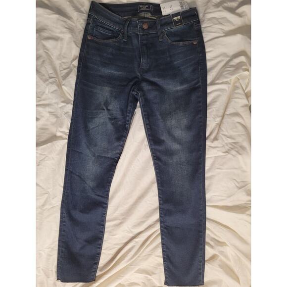 Abercrombie & Fitch Jeans Super Skinny Ankle Mid Rise Stretch NWT 27W/25L - Picture 1 of 4
